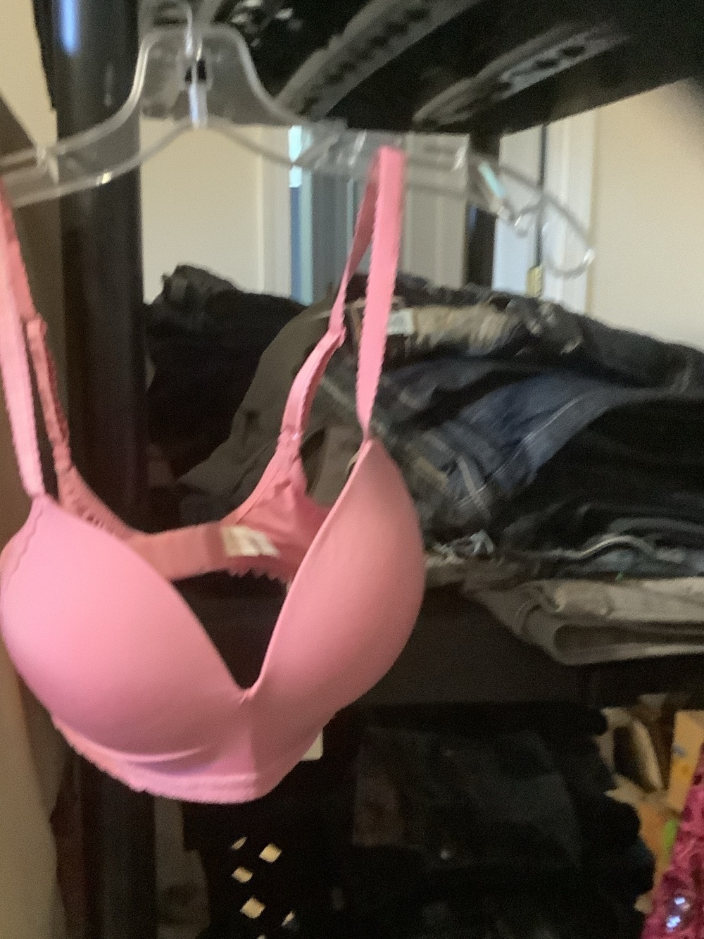 Bare Necessities Pink Push-Up Bra with Adjustable Straps